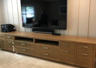 Custom Oak Credenza Wall Unit